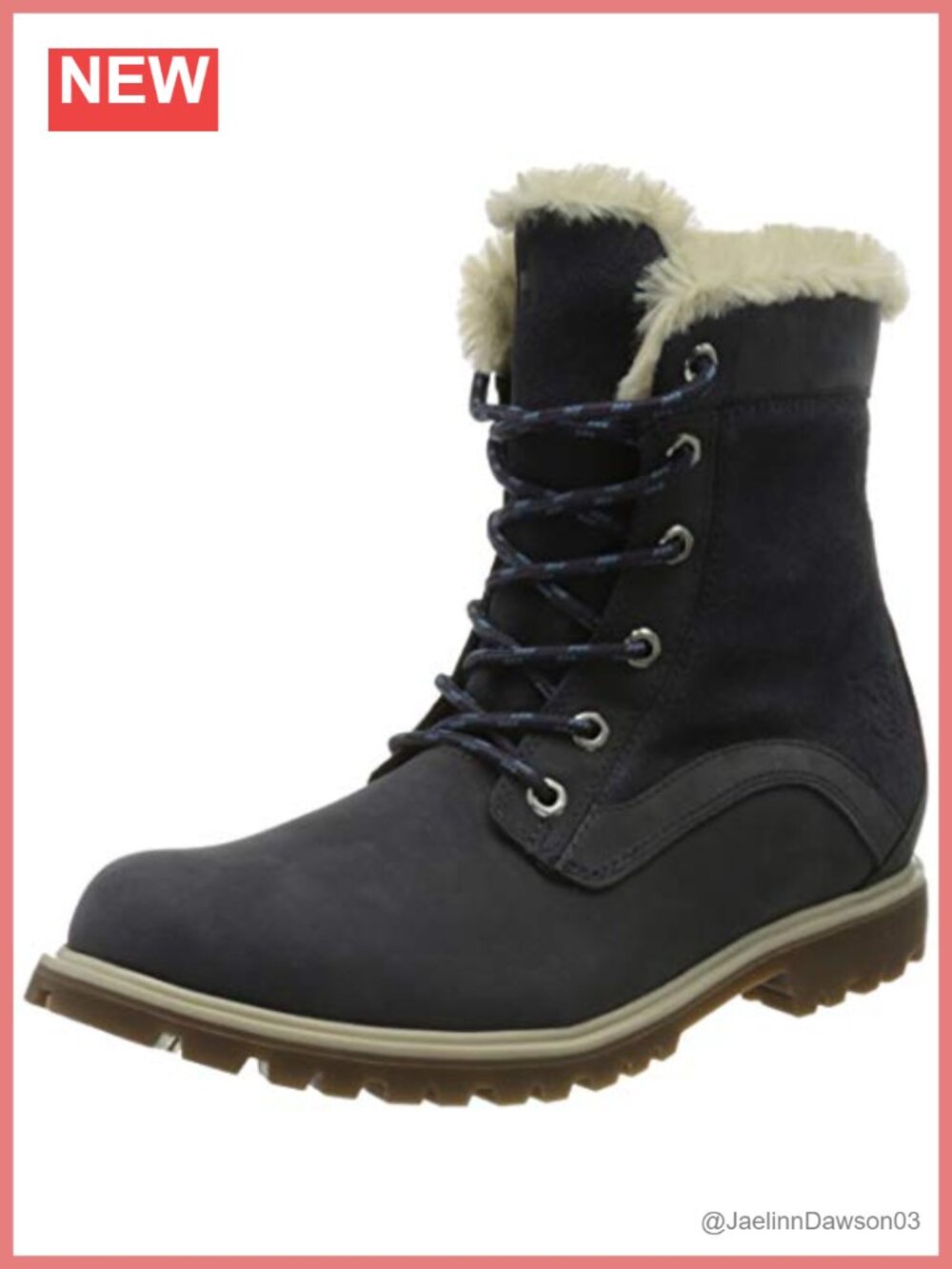 Waterproof Nubuck Leather Winter Snow Boots Lace-Up Mid-Calf